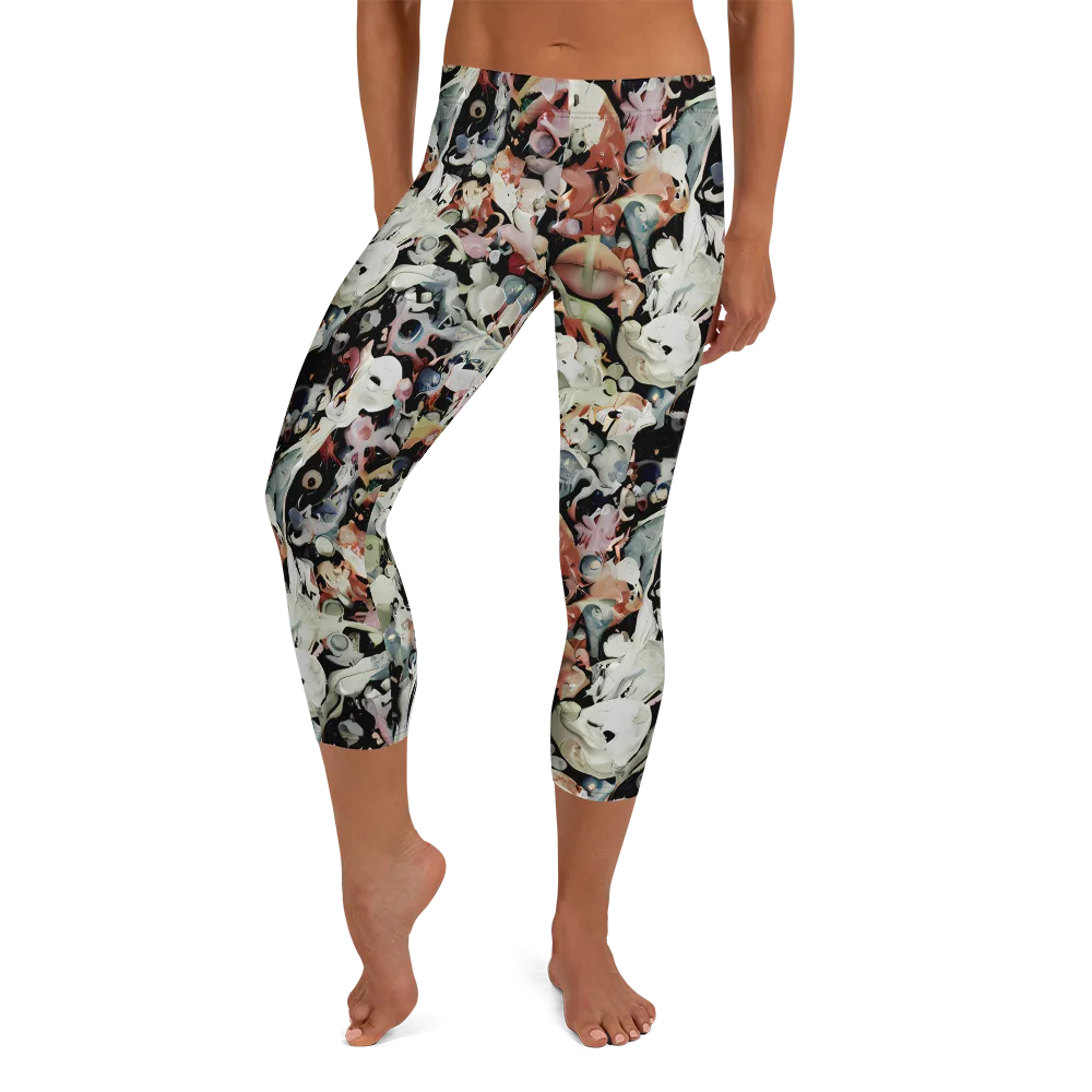 Surreal Menagerie on Capri Leggings — Front