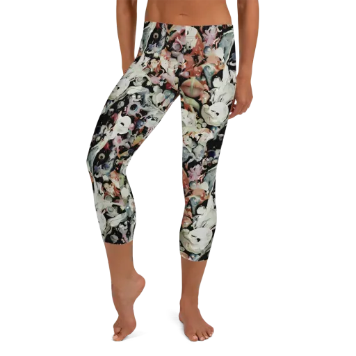 Surreal Menagerie on a Capri Leggings