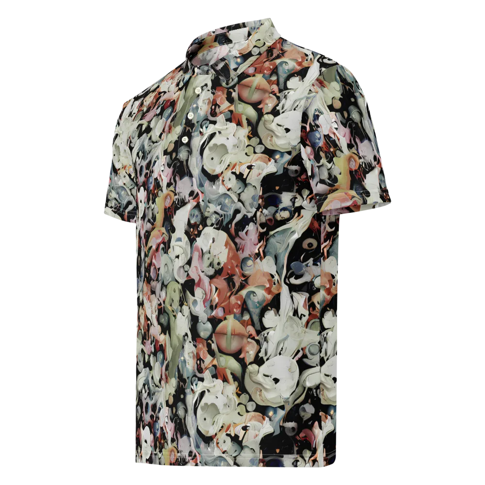 Surreal Menagerie on Men's Slim Fit Polo Shirt — Left Front