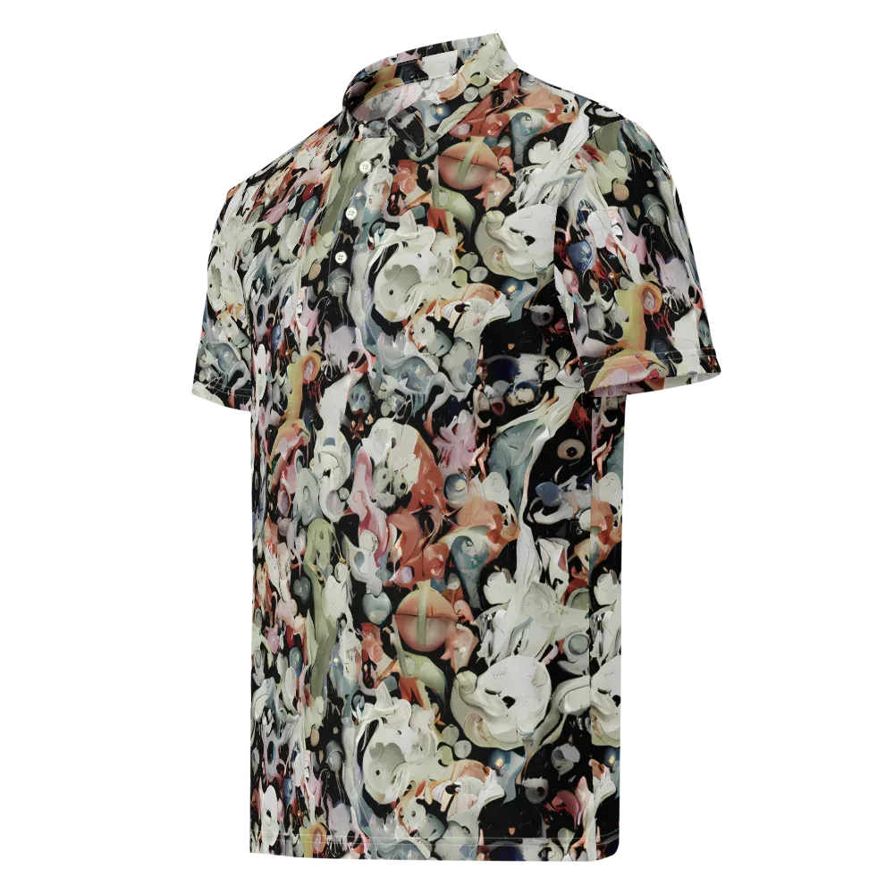 Surreal Menagerie on Men's Slim Fit Polo Shirt — Left Front