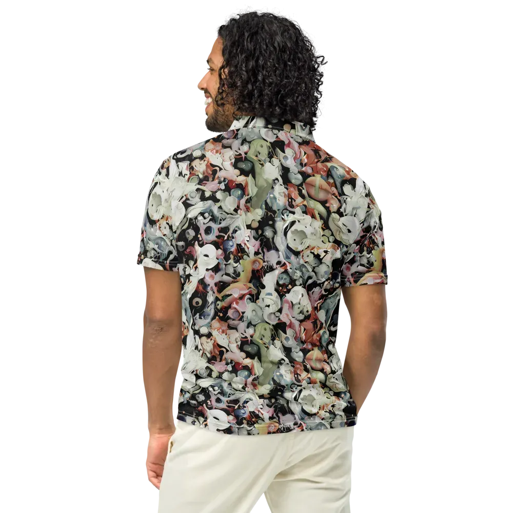 Surreal Menagerie on Men's Slim Fit Polo Shirt — Back