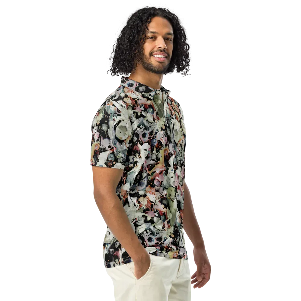 Surreal Menagerie on Men's Slim Fit Polo Shirt — Right Front