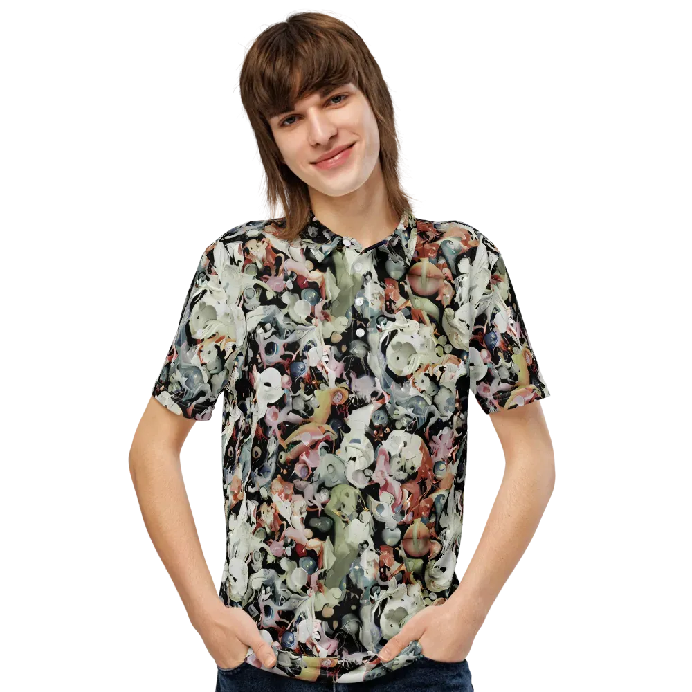 Surreal Menagerie on Men's Slim Fit Polo Shirt — Front