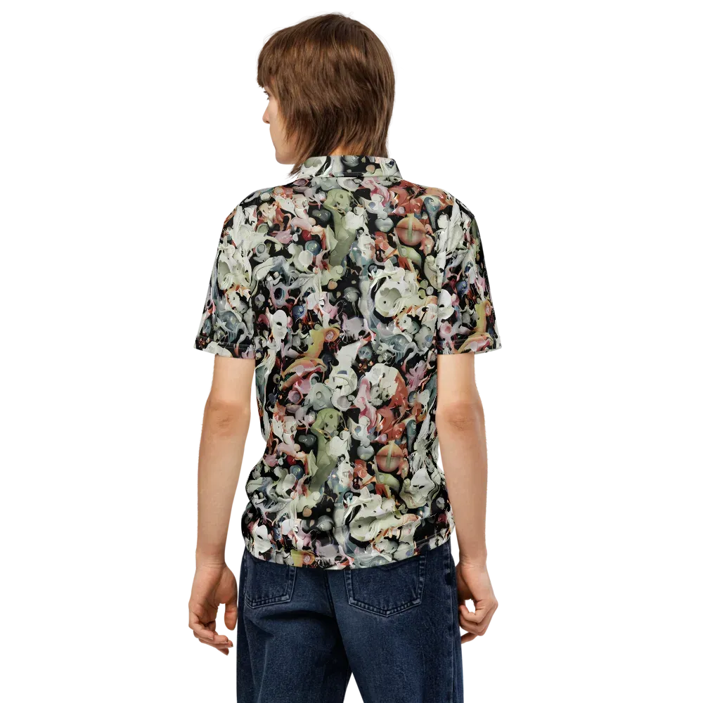 Surreal Menagerie on Men's Slim Fit Polo Shirt — Back