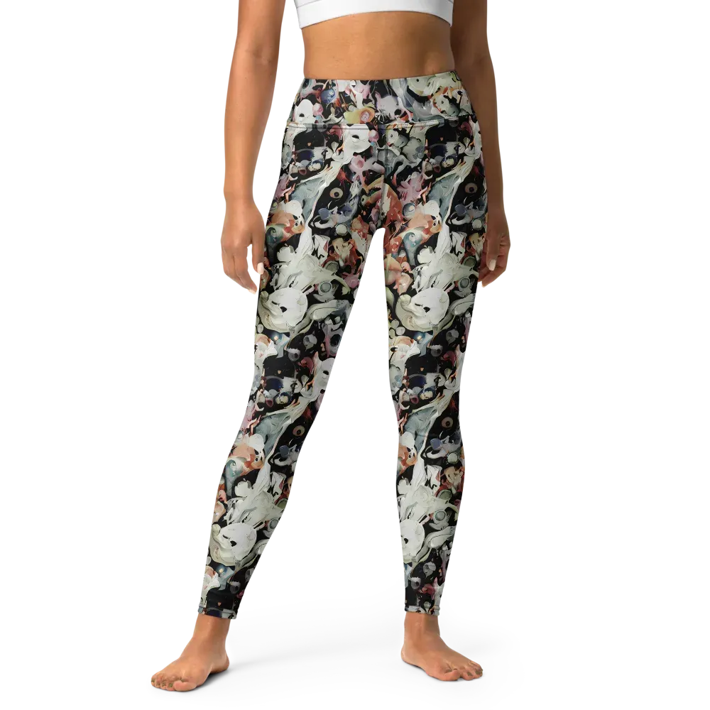 Surreal Menagerie on Yoga Leggings — Front