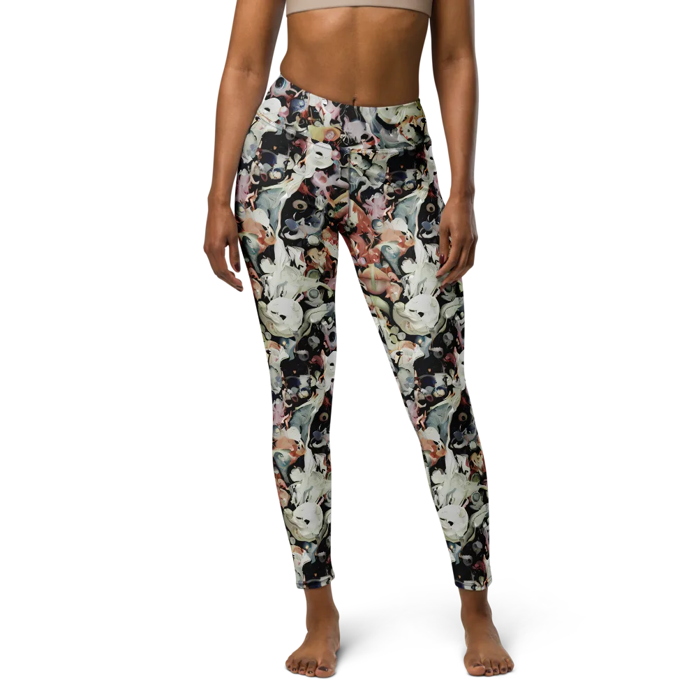 Surreal Menagerie on Yoga Leggings — Front