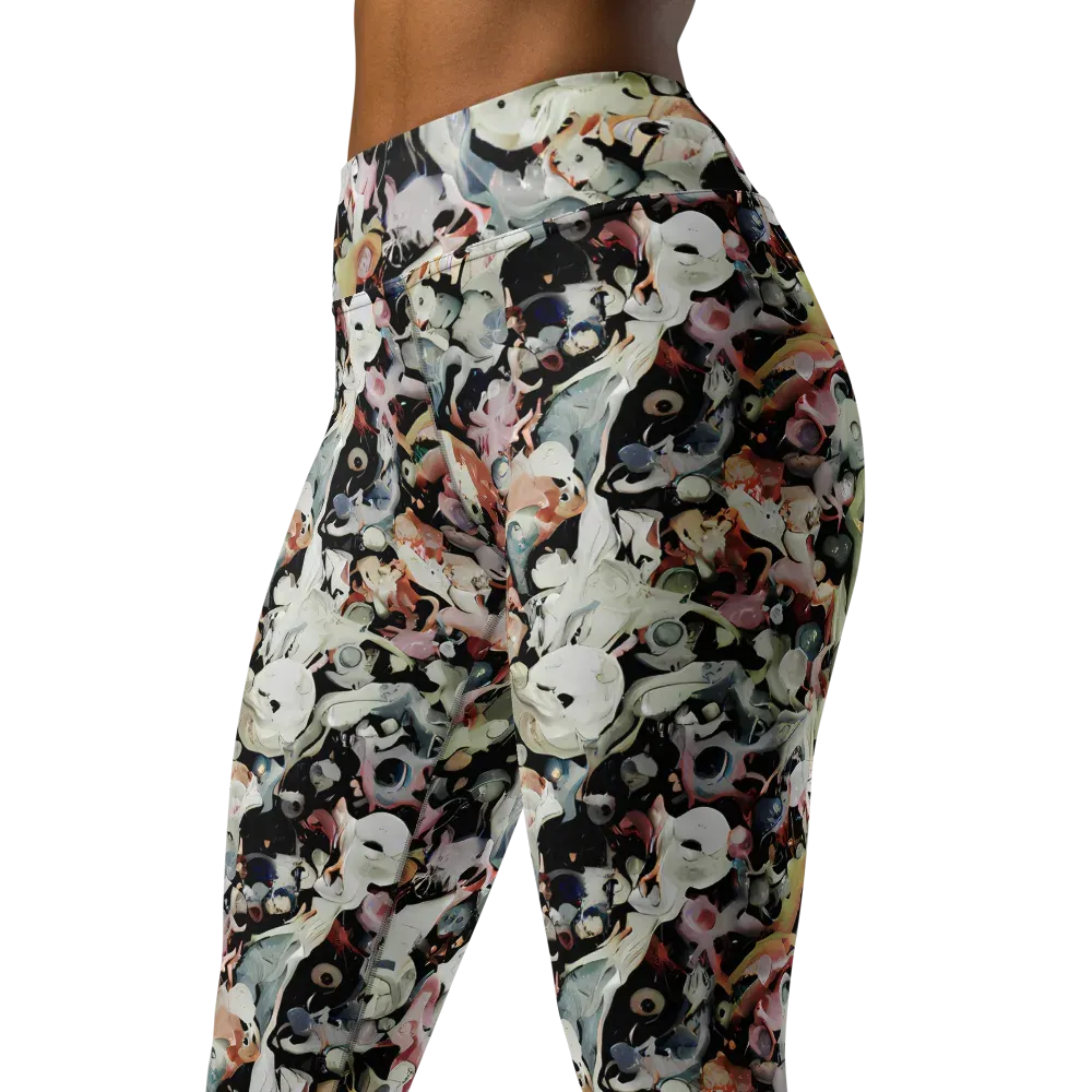 Surreal Menagerie on Yoga Leggings — Left Front