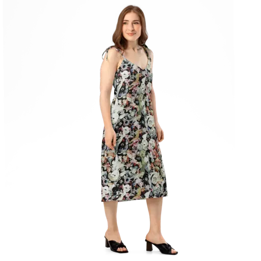 Surreal Menagerie on a Slip Dress
