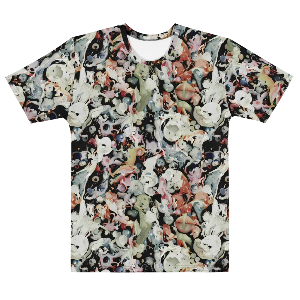 Surreal Menagerie on Men's Cotton Crew Neck T-Shirt — Front