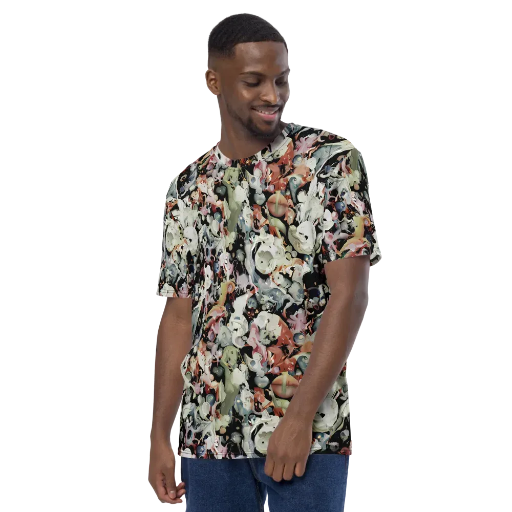 Surreal Menagerie on Men's Crew Neck T-Shirt — Left