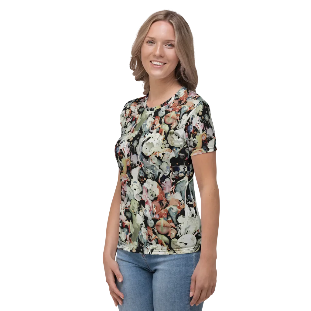 Surreal Menagerie on Women's Crew Neck T-Shirt — Left