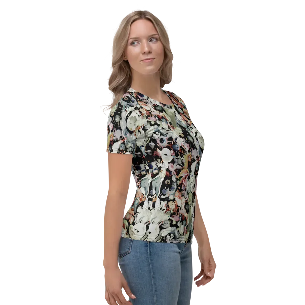 Surreal Menagerie on Women's Crew Neck T-Shirt — Right