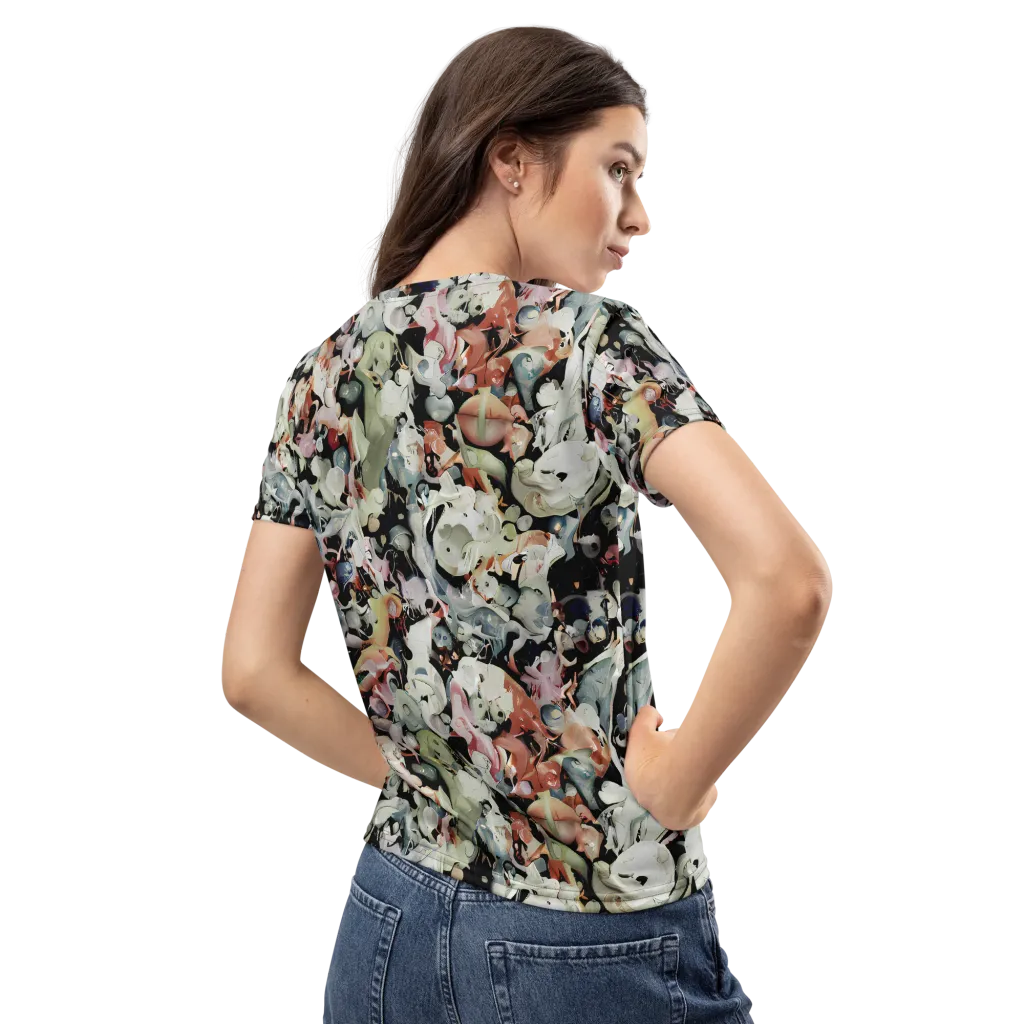Surreal Menagerie on Women's Crew Neck T-Shirt — Back