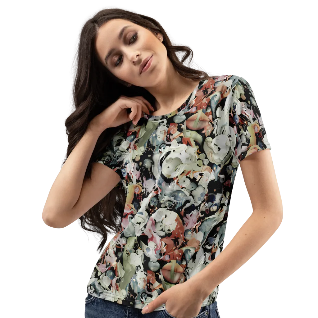 Surreal Menagerie on Women's Crew Neck T-Shirt — Left Front