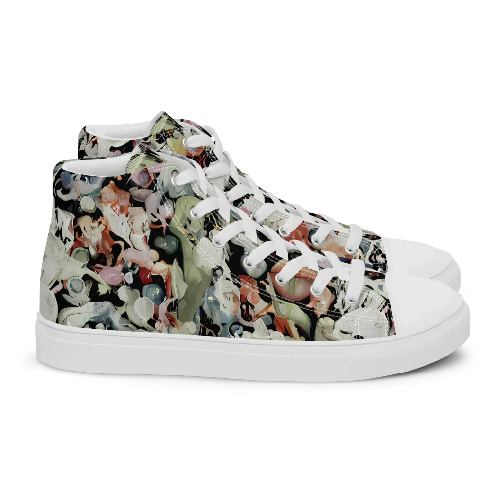 Surreal Menagerie on Women's High Top Canvas Shoes — Right