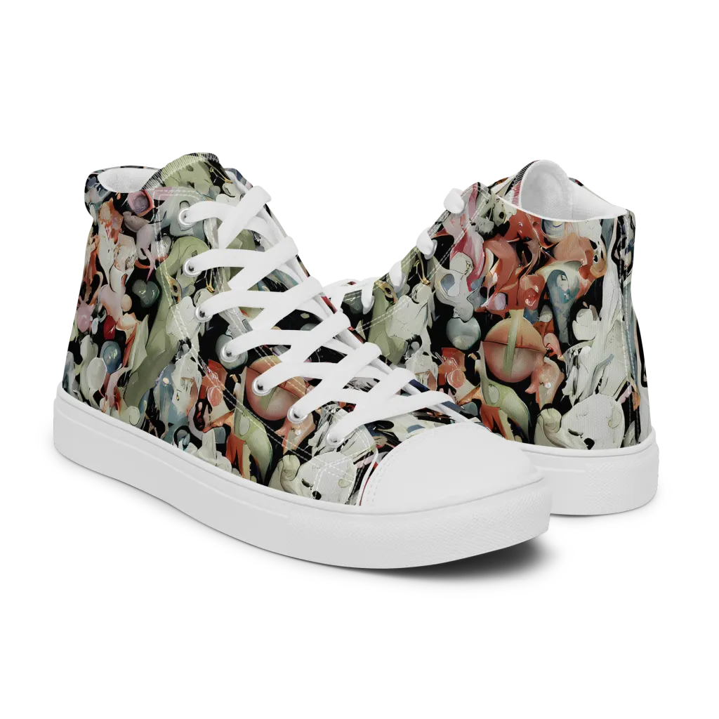 Surreal Menagerie on Women's High Top Canvas Shoes — Right