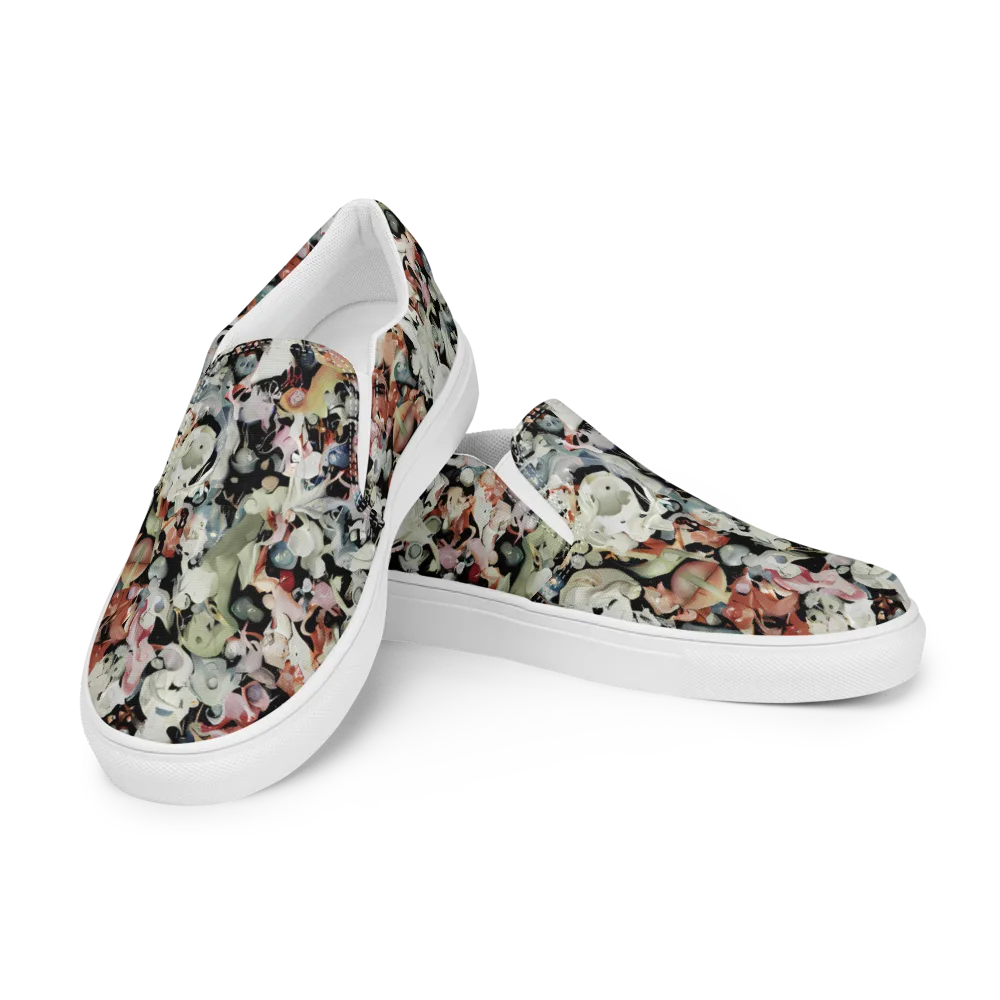 Surreal Menagerie on Men's Slip-On Canvas Shoes — Left Front
