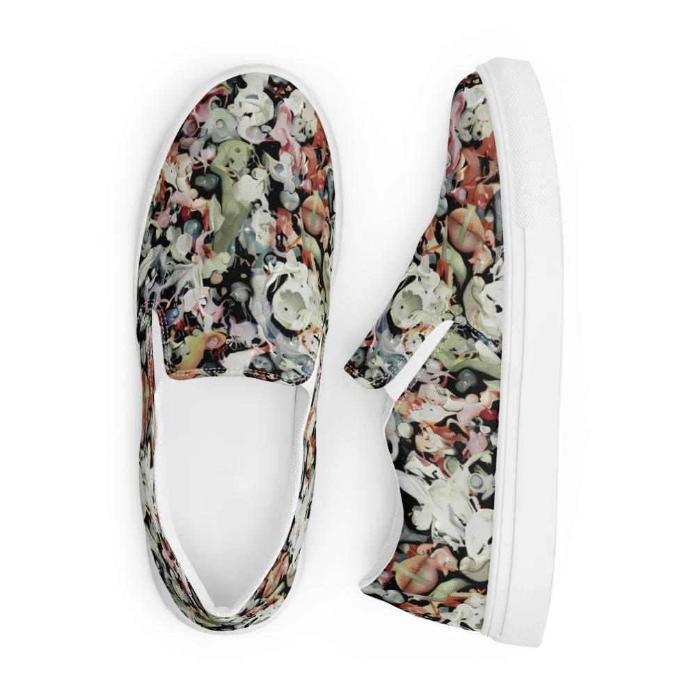 Surreal Menagerie on Men's Slip-On Canvas Shoes — Front