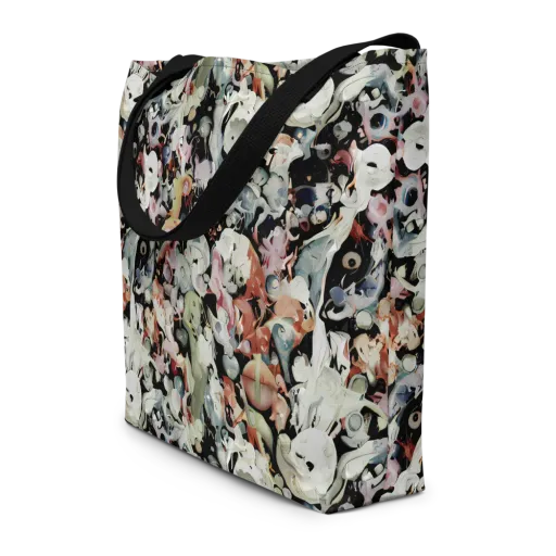 Surreal Menagerie on a Large Tote Bag W/ Pocket