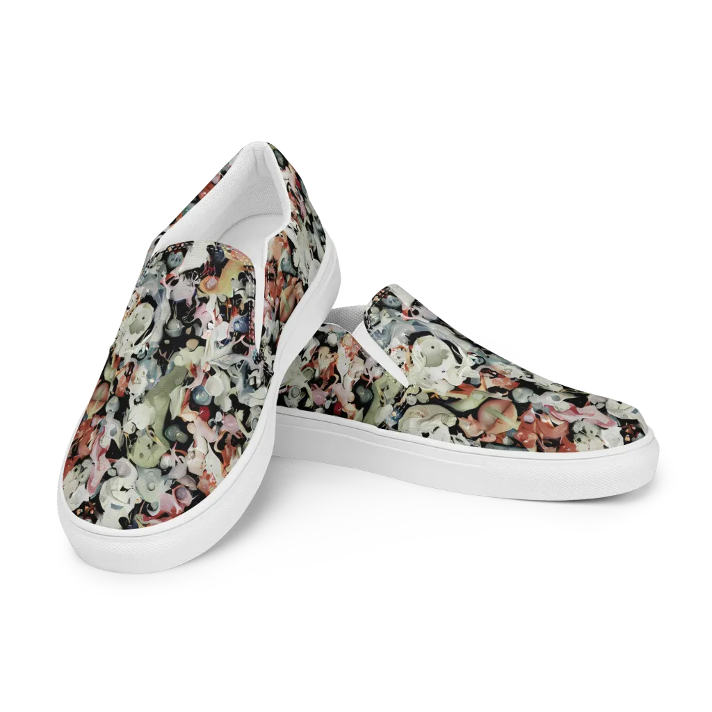 Surreal Menagerie on Women's Slip-On Canvas Shoes — Left Front