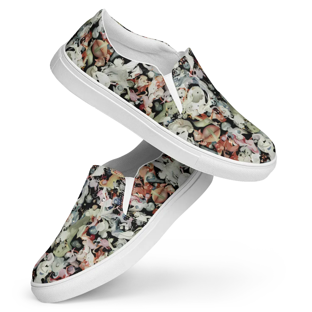 Surreal Menagerie on Women's Slip-On Canvas Shoes — Front