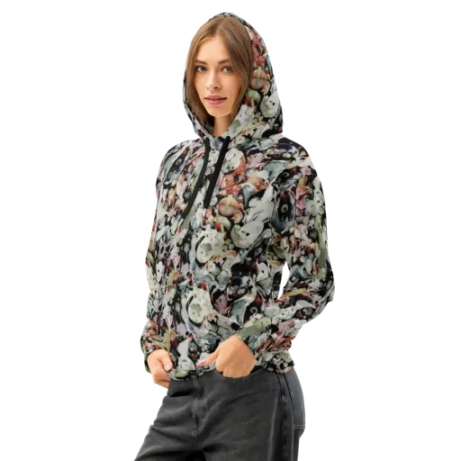 Surreal Menagerie on a Cotton Hoodie