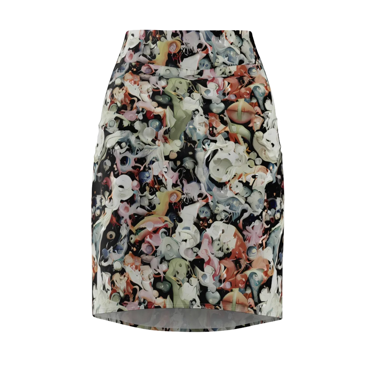 Surreal Menagerie on Pencil Skirt — Front