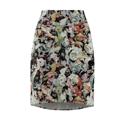 Surreal Menagerie on a Pencil Skirt