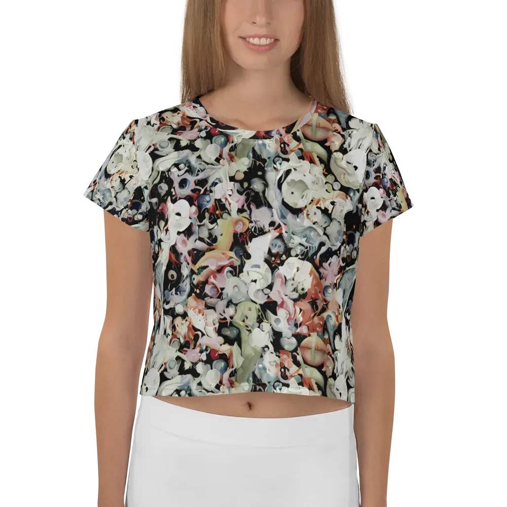 Surreal Menagerie on Crop Tee — Front