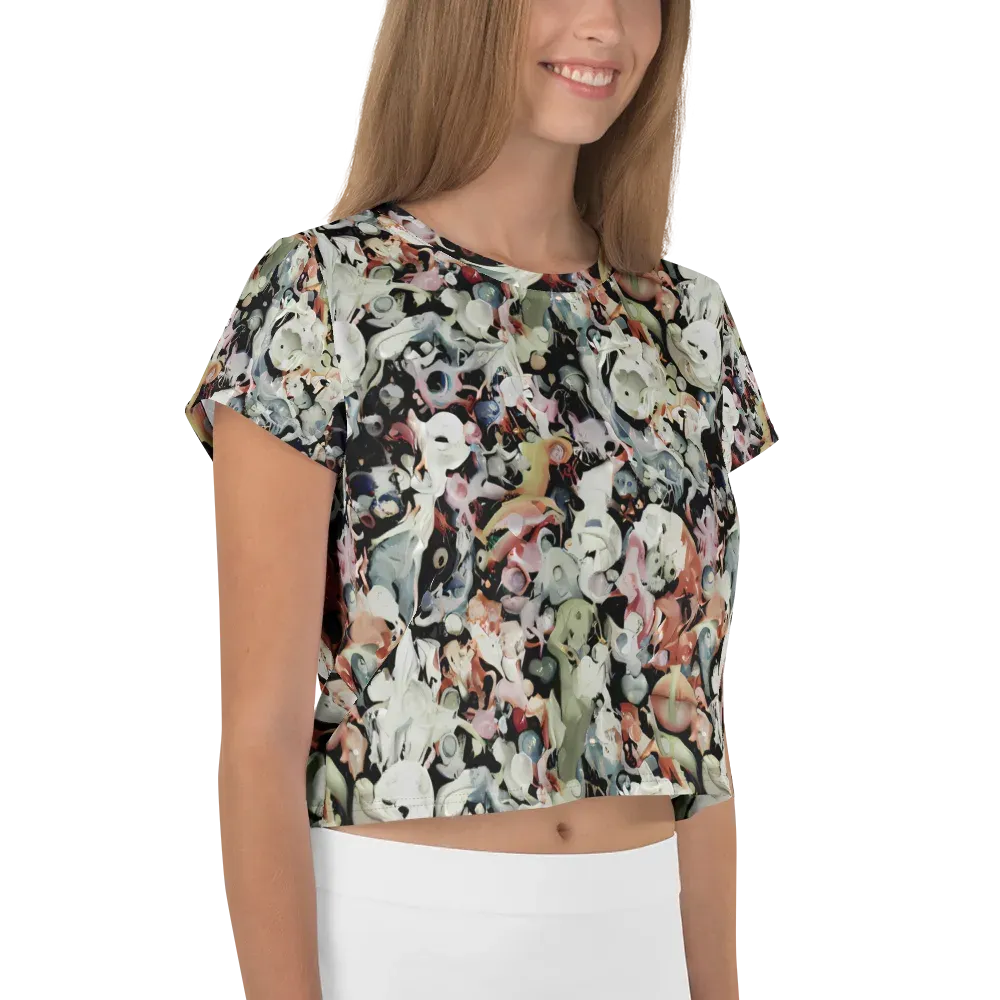 Surreal Menagerie on Crop Tee — Right