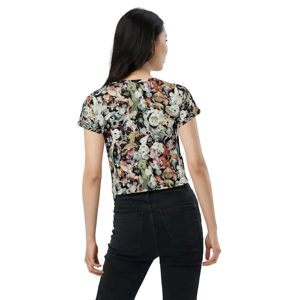 Surreal Menagerie on Crop Tee — Back
