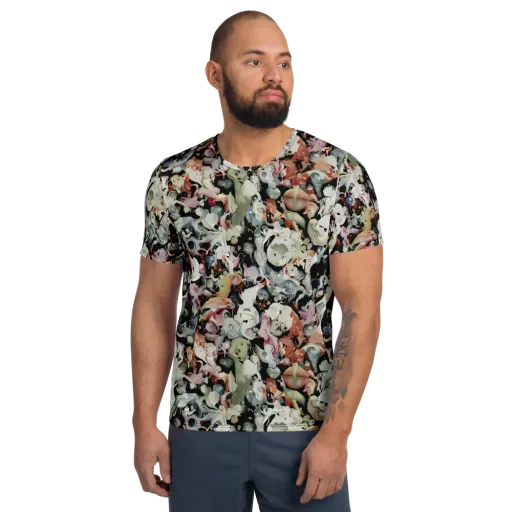 Surreal Menagerie on a Men's Athletic T-Shirt