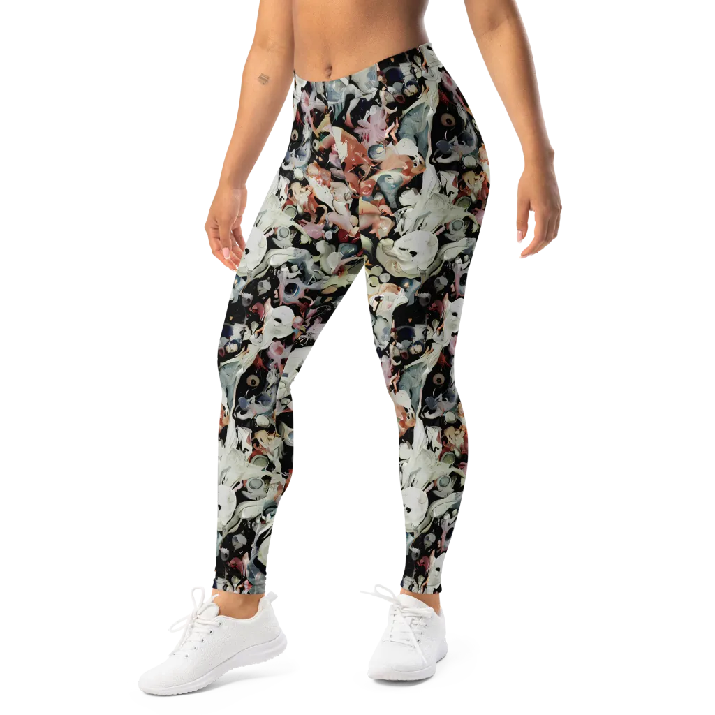 Surreal Menagerie on Leggings — Left Front