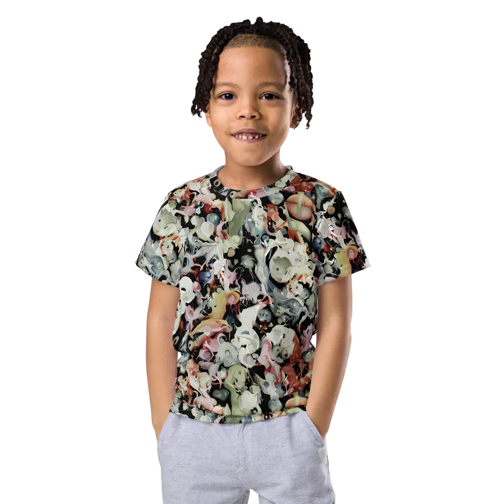 Surreal Menagerie on Kids Crew Neck T-Shirt — Front