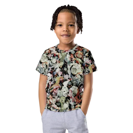 Surreal Menagerie on a Kids Crew Neck T-Shirt