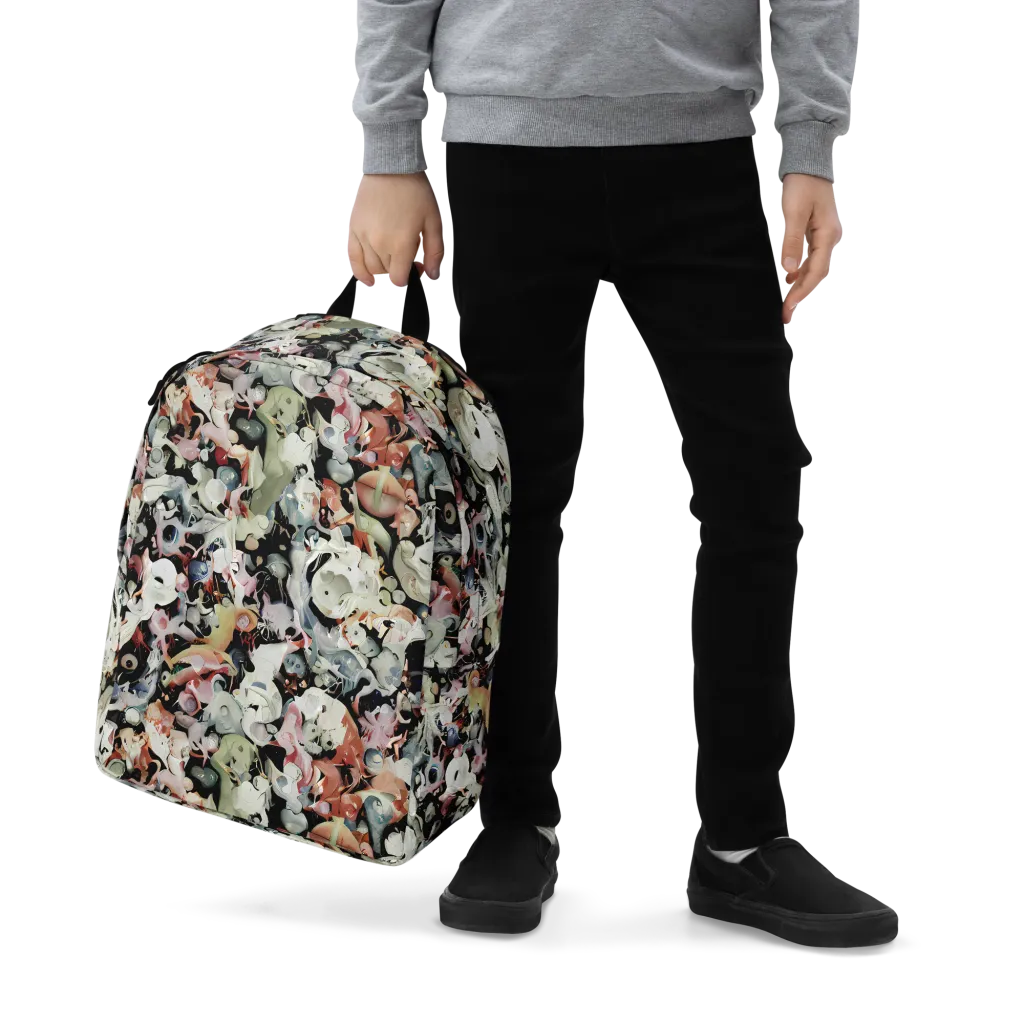 Surreal Menagerie on Minimalist Backpack — Zoomed-in