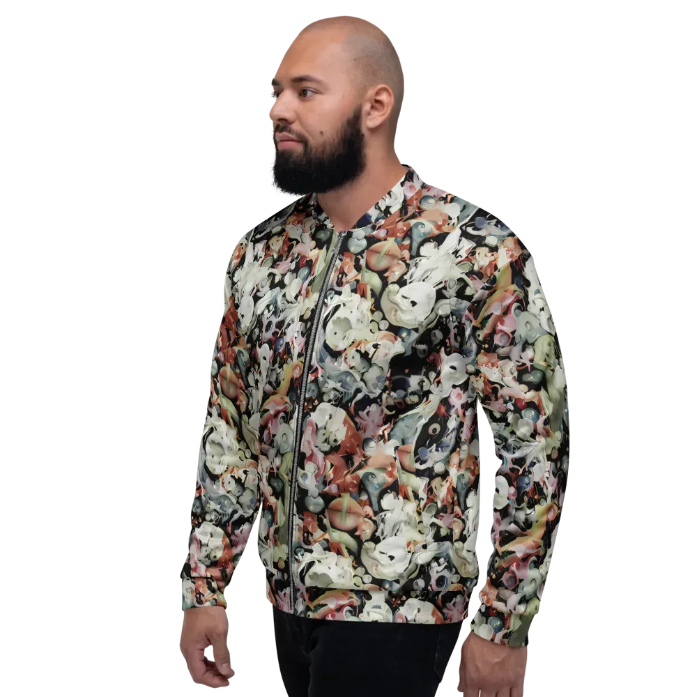 Surreal Menagerie on Bomber Jacket — Left
