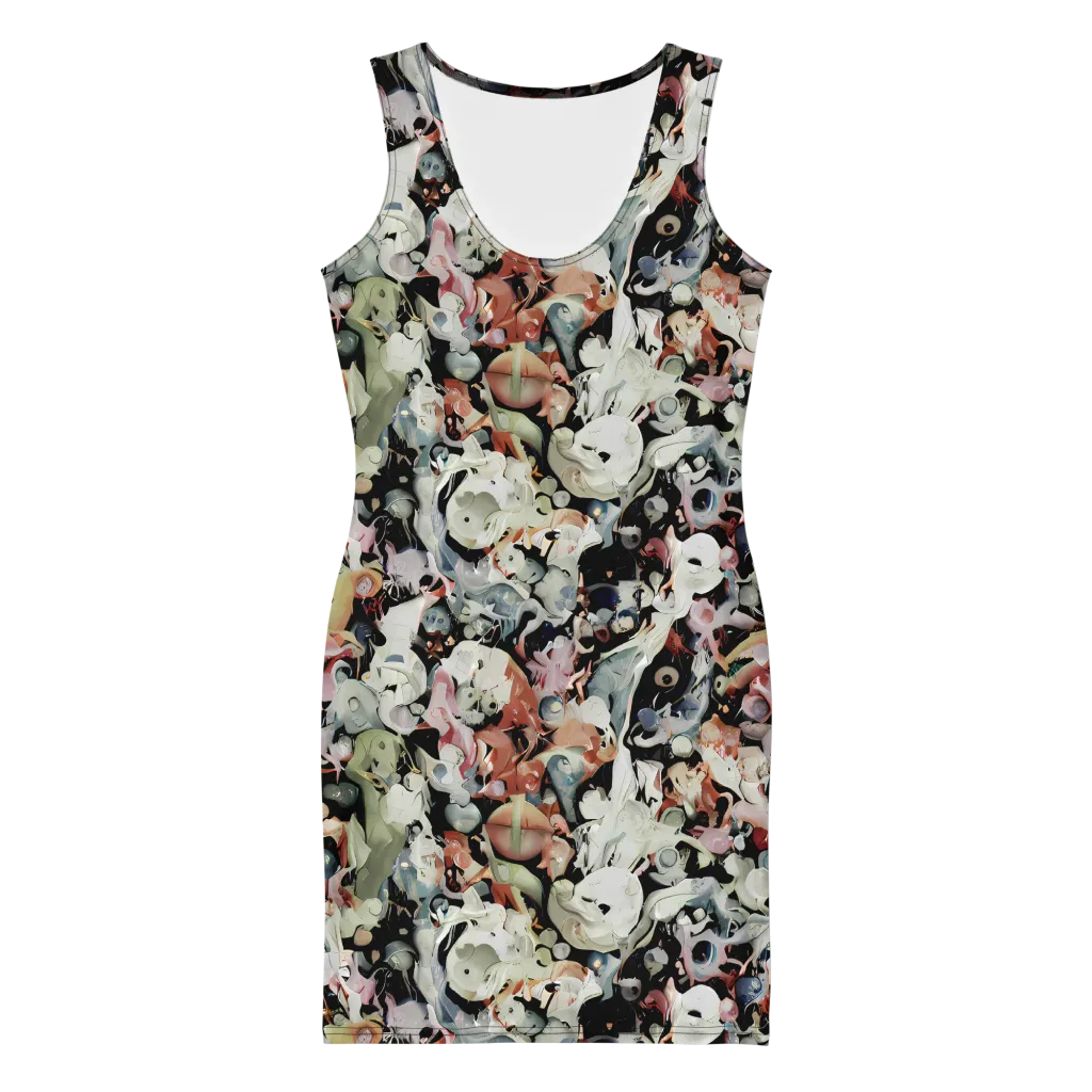 Surreal Menagerie on Bodycon Dress — Front