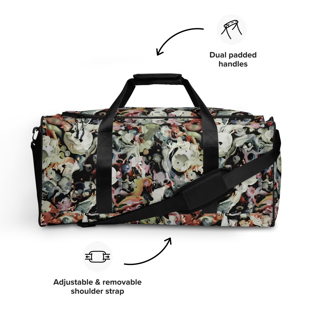 Surreal Menagerie on Duffle Bag — Front