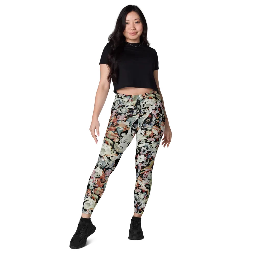 Surreal Menagerie on Leggings with Pockets — Front