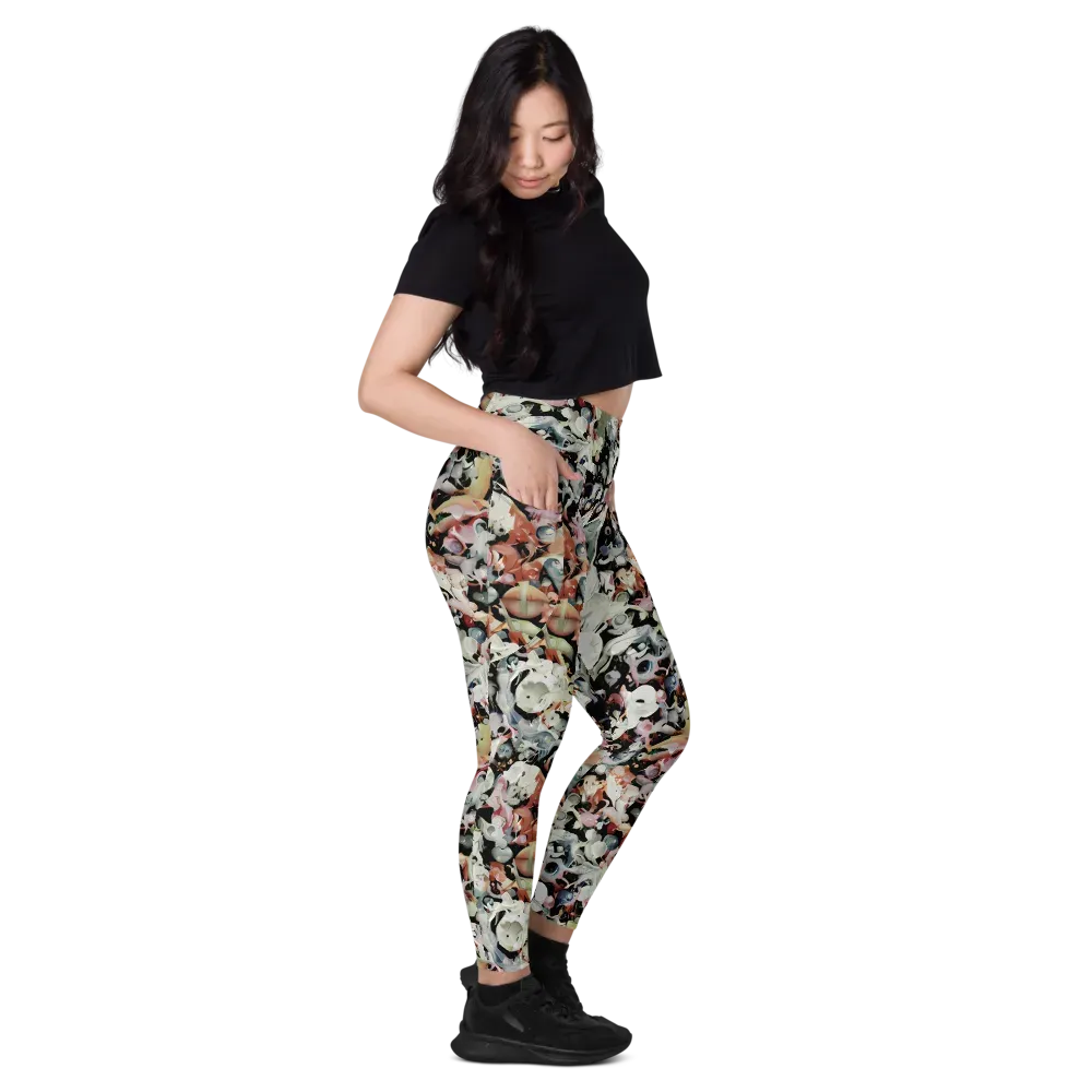 Surreal Menagerie on Leggings with Pockets — Right