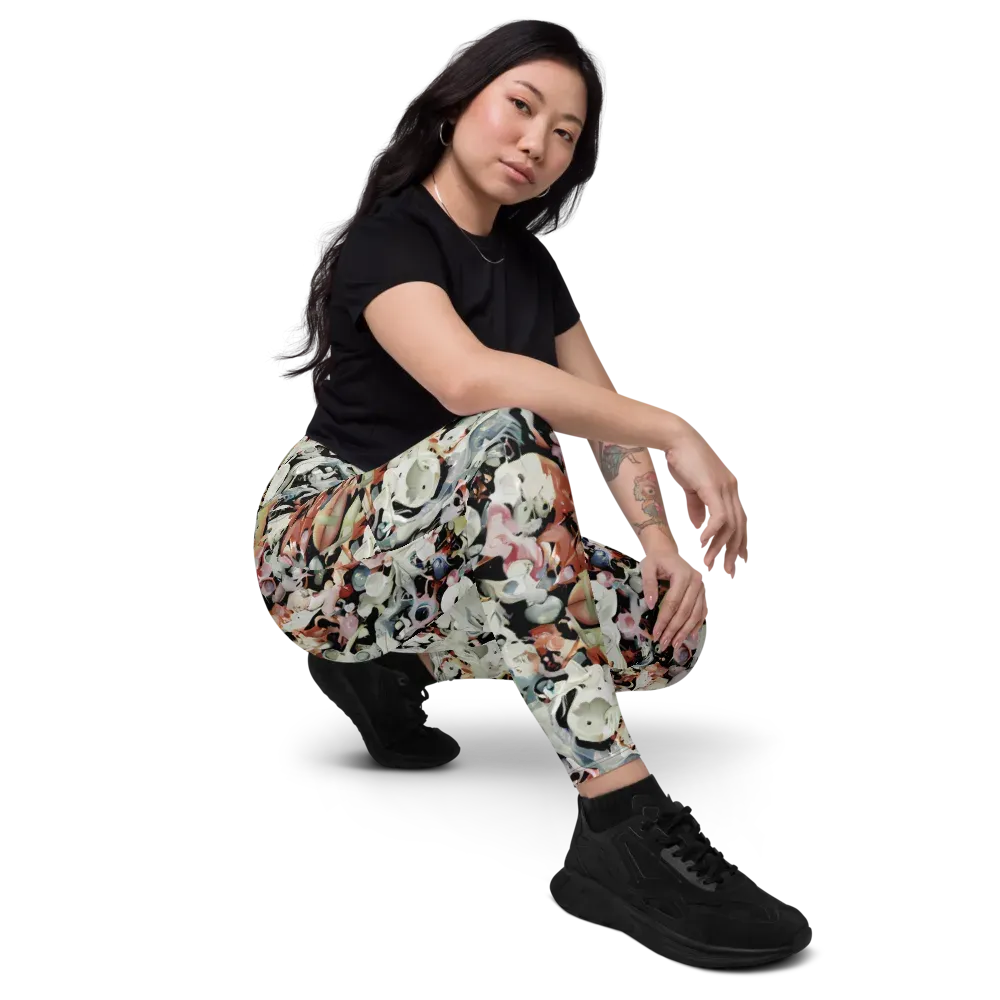 Surreal Menagerie on Leggings with Pockets — Right Front