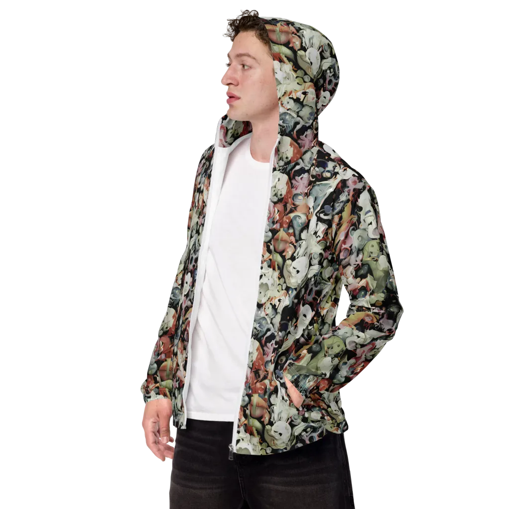 Surreal Menagerie on Men's Windbreaker — Left Front