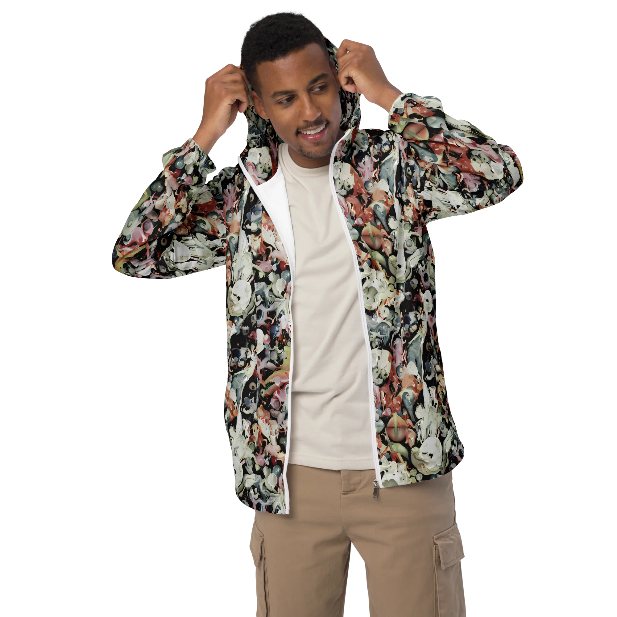 Surreal Menagerie on Men's Windbreaker — Front