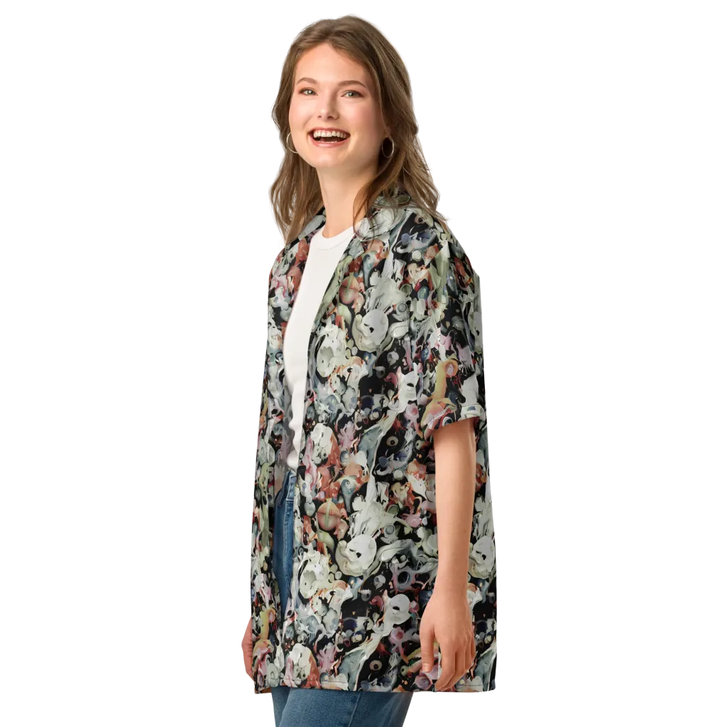 Surreal Menagerie on Button Shirt — Left Front