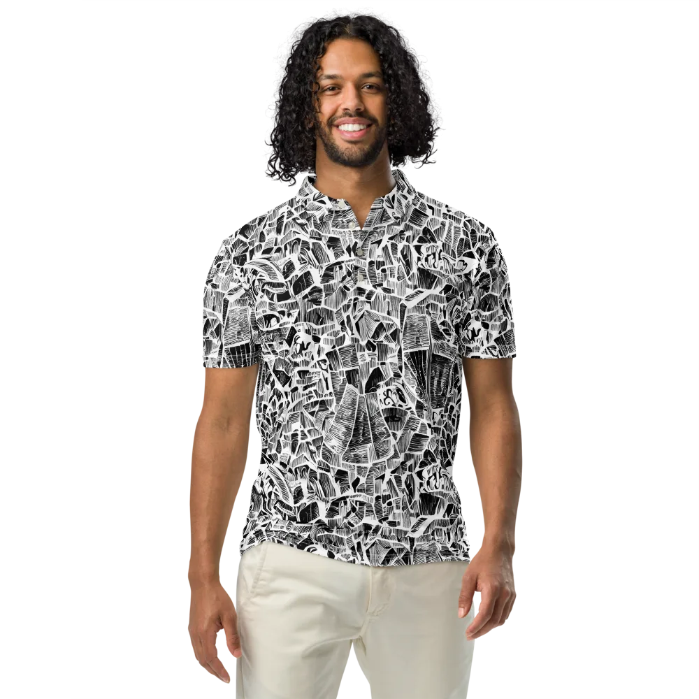 Monochrome Canopy on Men's Slim Fit Polo Shirt — Front