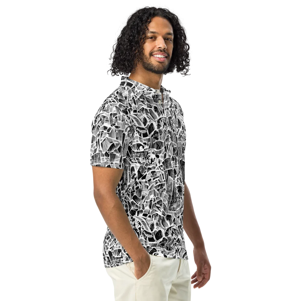 Monochrome Canopy on Men's Slim Fit Polo Shirt — Right Front