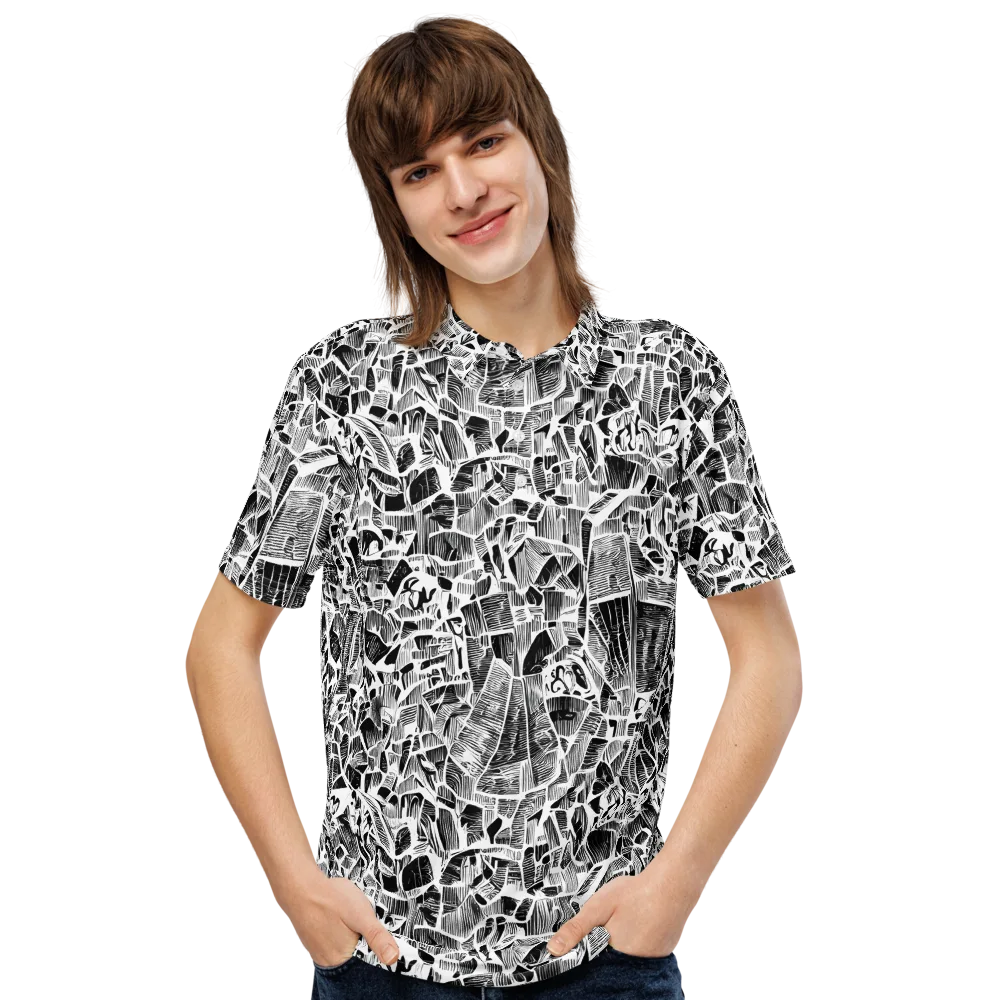 Monochrome Canopy on Men's Slim Fit Polo Shirt — Front