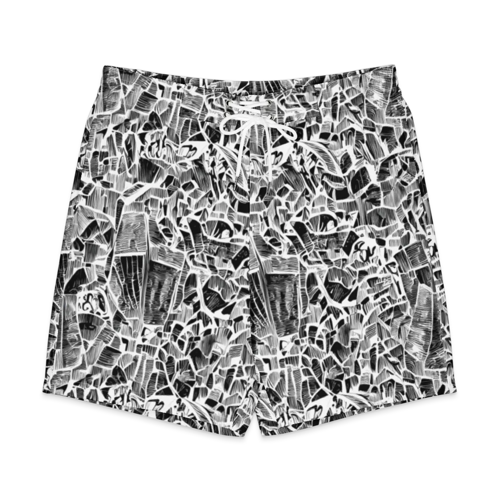 Monochrome Canopy on Men's Board Shorts — Front