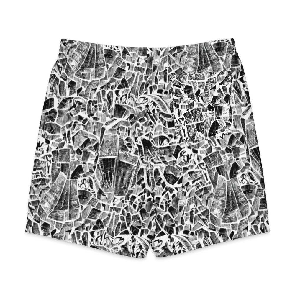 Monochrome Canopy on Men's Board Shorts — Back